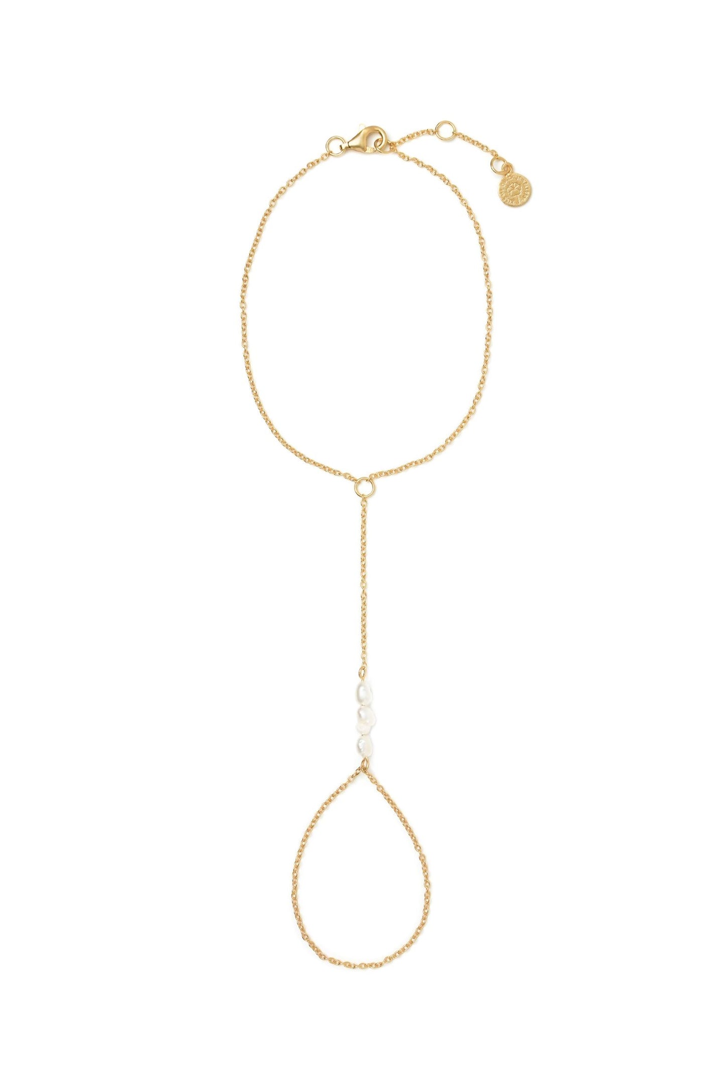 Hand Chain Allure (3 pearls)