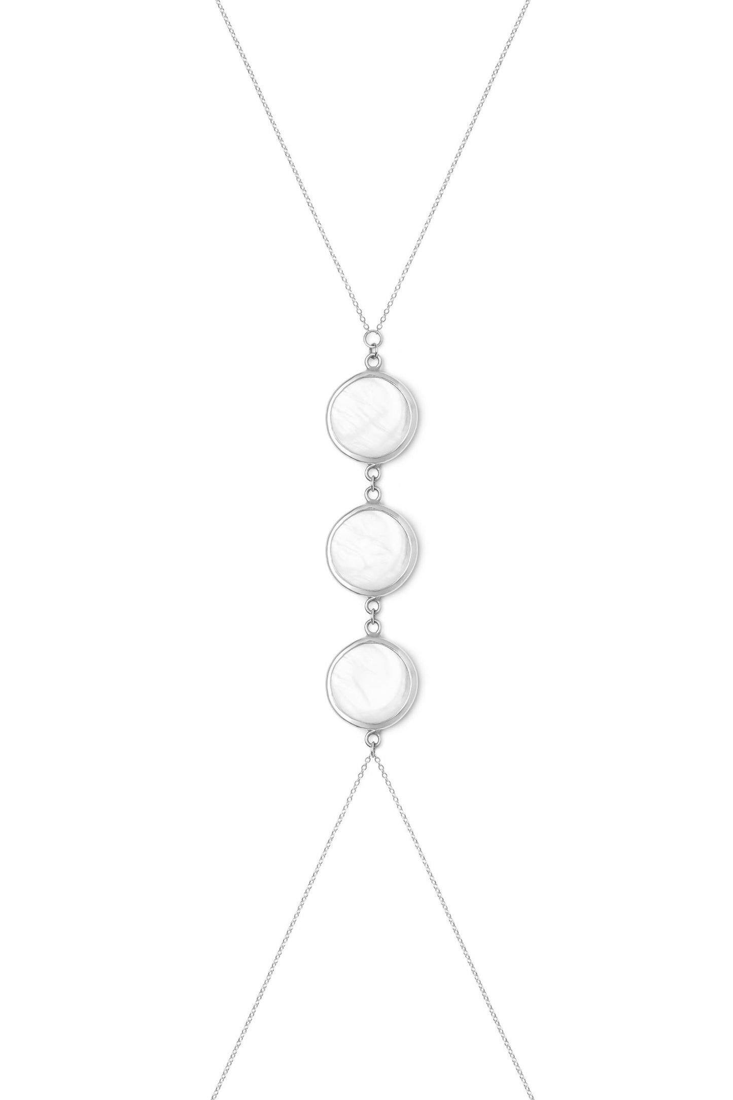 Body Chain Moonlight Mirage (3 mother-of-pearls corcles)